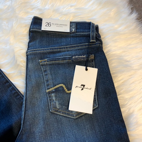 5[7ForAllMankind] The Ankle Gwenevere ripped knee - Picture 3 of 7